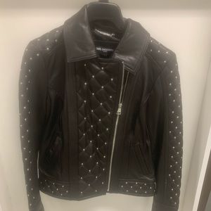 Karl lagerfeld leather jacket